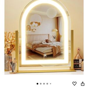 Elegant Gold LED Mirror